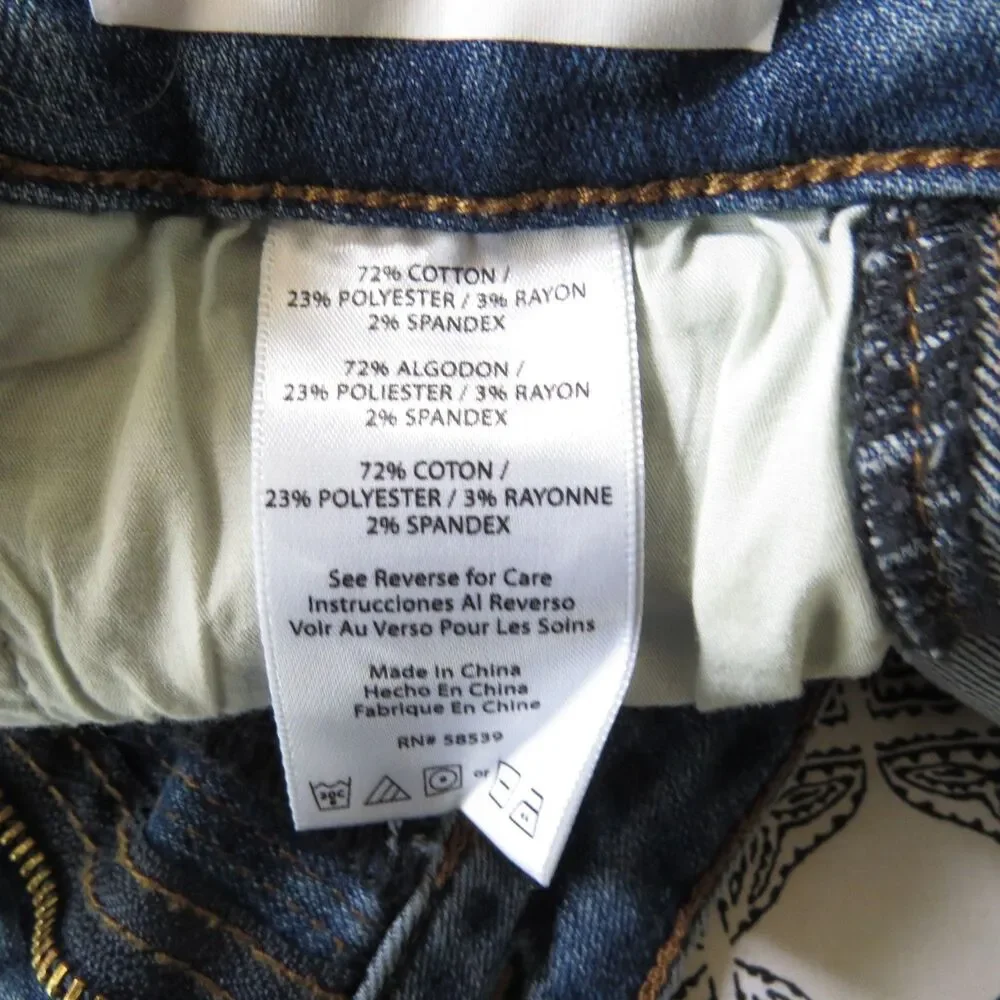STS Blue High Rise Med Wash Denim Shorts Raw Edge Festival 27" EUC - Picture 11 of 11
